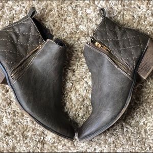 Rustic grey booties